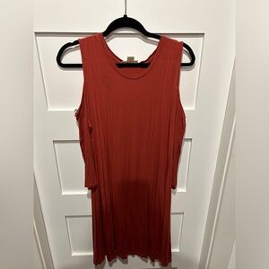 Style & Co. Burnt Orange Cold Shoulder Dress